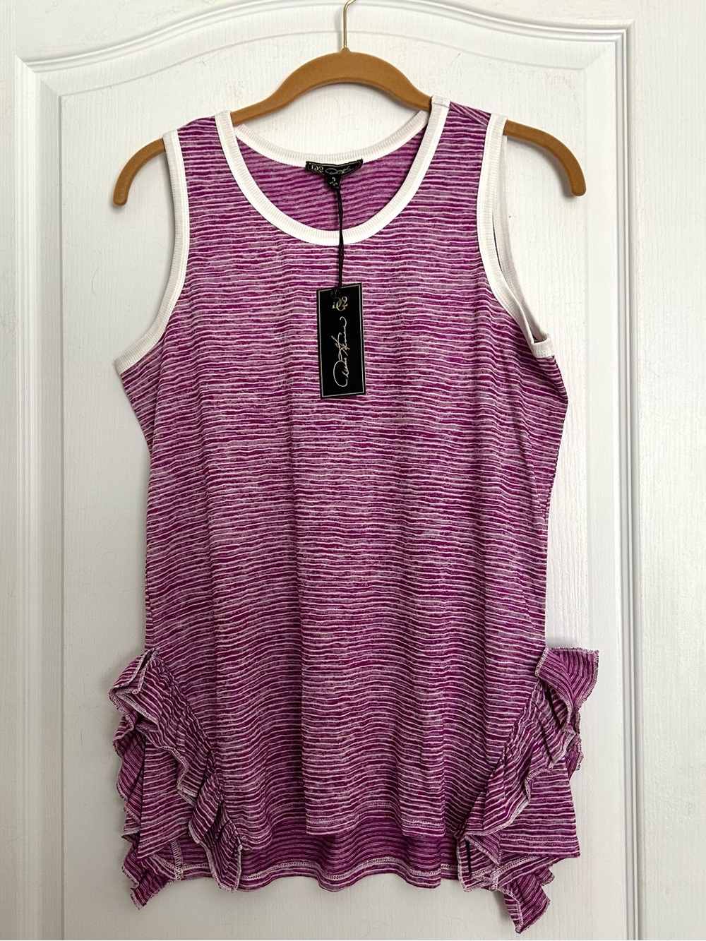 NWT Diane Gilman tank, purple, size S